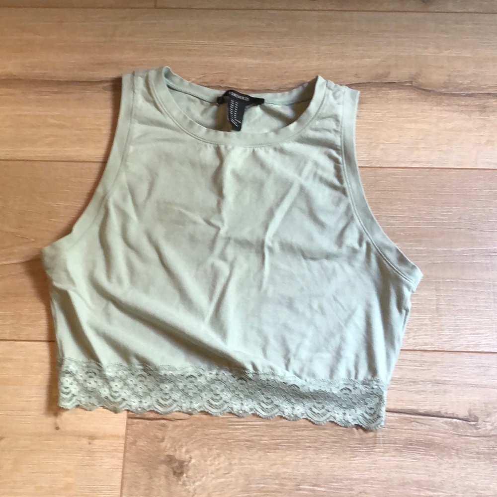 Green crop top